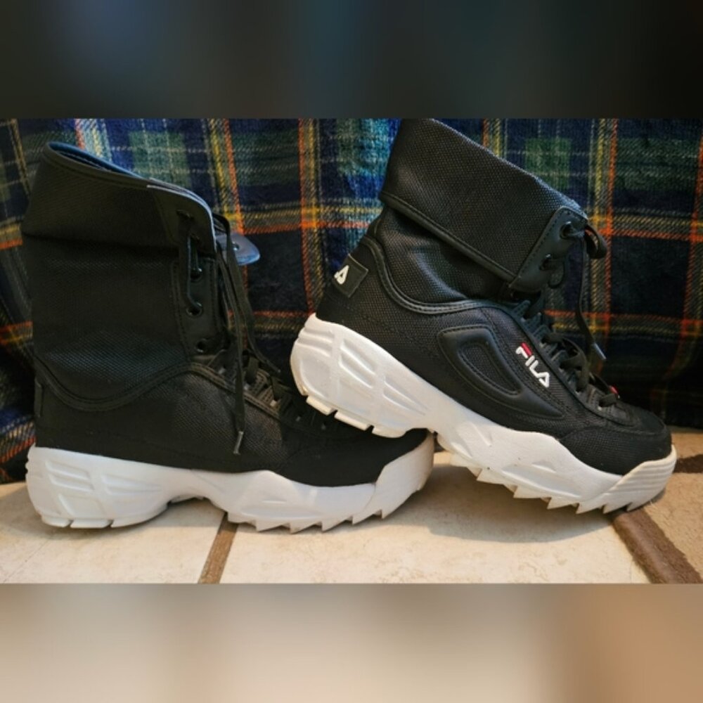 New Filas woman's distributor ballistic high tops black